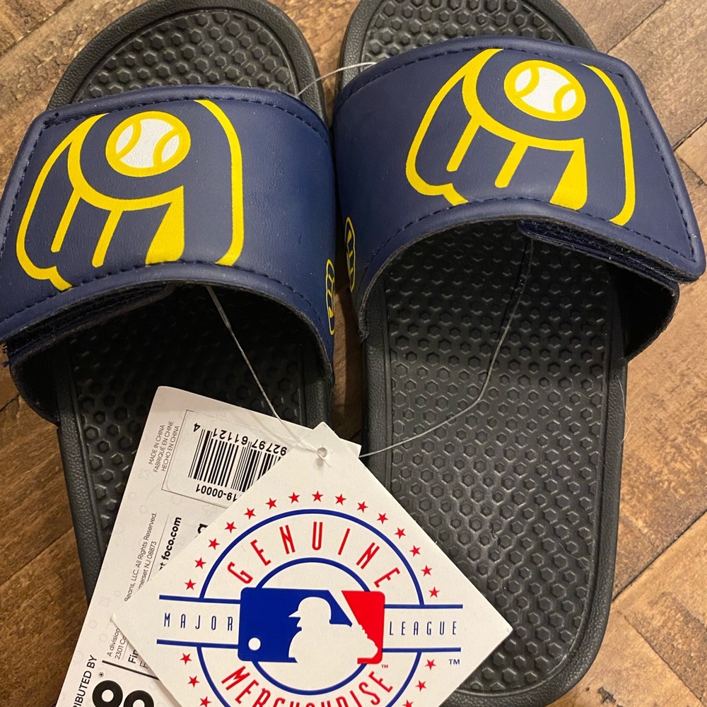 Youth MLB Brewers Sandals